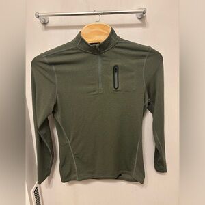 Ten Thousand The Over Zip Pullover Men Large Green Tactical Grid Waffle Training